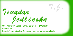 tivadar jedlicska business card